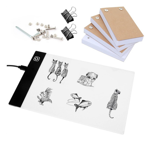 Flip Book Kit With Light Pad A5 Led Light Board/box & 3...