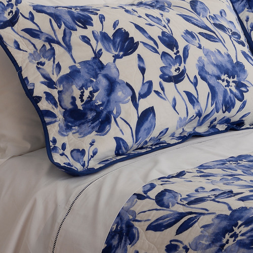 Cubrecama Quilt Chelsea Azul 2 Plazas Nina Herrera