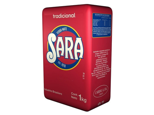 Yerba Mate Sara Roja 1 Kg Tradicional