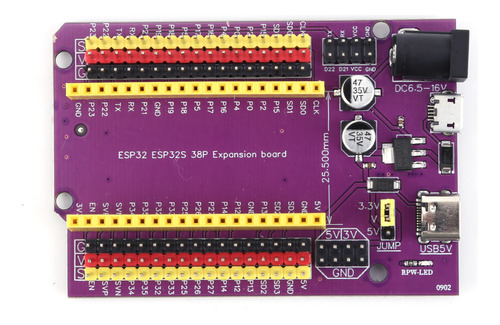 Módulo De Desarrollo Esp32 Usb 38 Pines Tipo C/micro Gpio