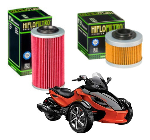 Can-am Spyder 990 - Kit De Filtros De Óleo De Motor E Câmbio