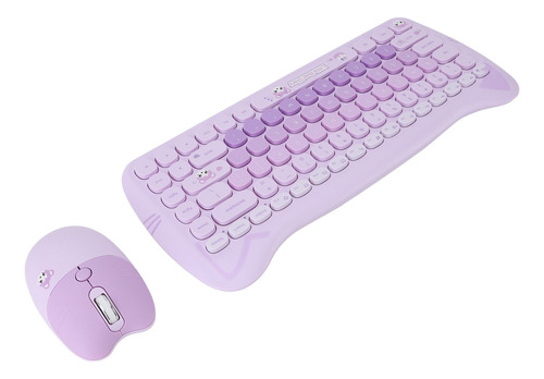 Mouse Sem Fio 2.4g, Teclado De 84 Teclas E Conjunto De 4 Tec