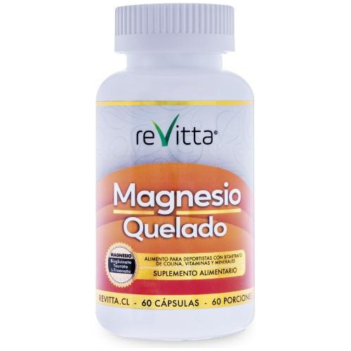 Magnesio Quelado 60 Cápsulas Revitta Bitartrato De Colina