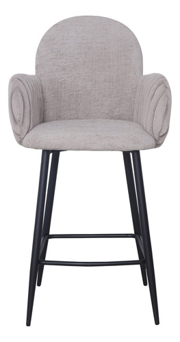 Set 2 Banco Para Barra Desayunadora Para Cocina Y Bar 110cm Acabado De La Estructura Laqueado Color Gris