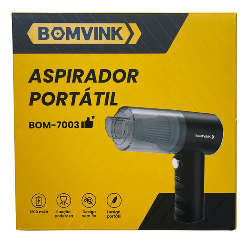 Mini Aspirador De Pó Portatil Recarregavel Automotivo 3 Em 1