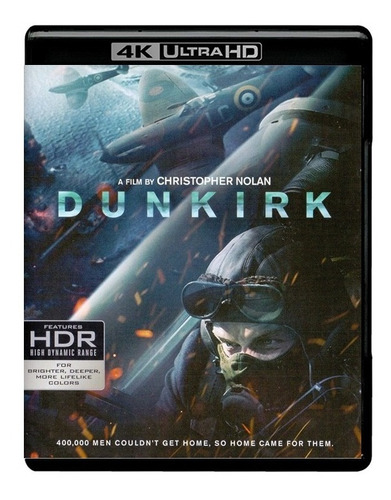Dunkerque Dunkirk Nolan Pelicula 4k Ultra Hd + Blu-ray