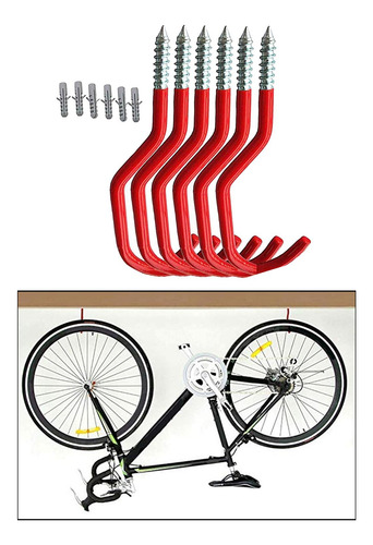 6 Ganchos Para Bicicletas Colgadores Para Colgar En El