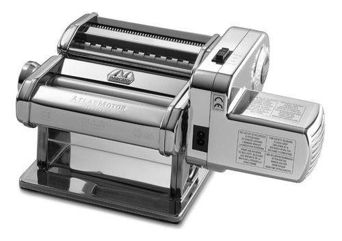 Máquina De Macarrão Marcato Atlas 150 Inox Com Motor + Nota Cor Cinza 220v