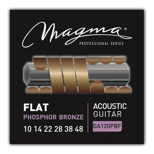 Encordado Guitarra Acustica Magma Pb Flat .010 Ga120pbf