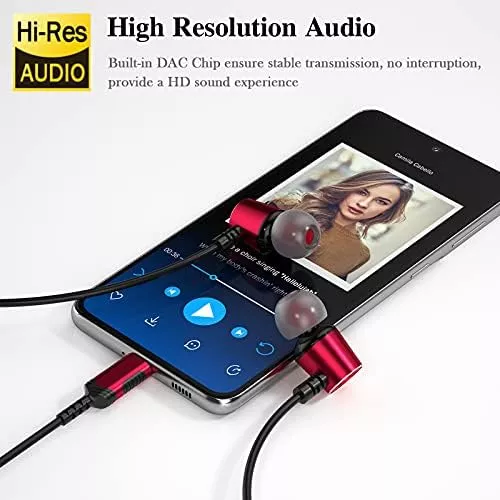Auriculares USB C para iPhone 15 Pro Max Galaxy S20 FE S23 Cancelación de  ruido Tipo C Auriculares magnéticos con cable en el oído con micrófono
