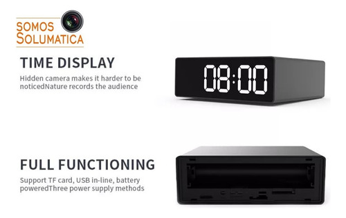 Camara Reloj Espia Hd Wifi Para Celular Nocturna Env Gratis
