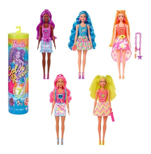 Barbie Color Reveal Muñeca Original Mattel Con 7 Sorpresas!