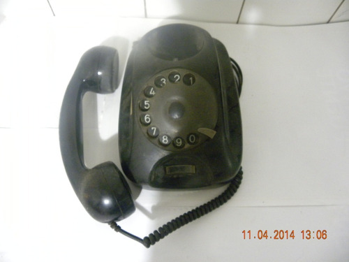 Telefono Antiguo De Baquelita Negro Made In Argentina