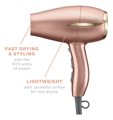 Secador De Pelo Compacto Infinitipro By Conair Sin Encrespam