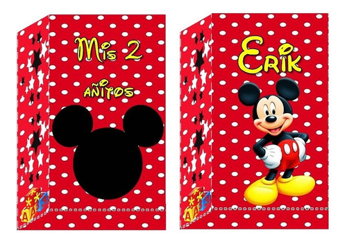 10 Bolsitas Golosineras Con Cordon  Mickey Vs Modelos