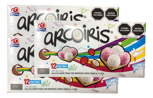 Galletas Arcoiris 36 Paketines Gamesa