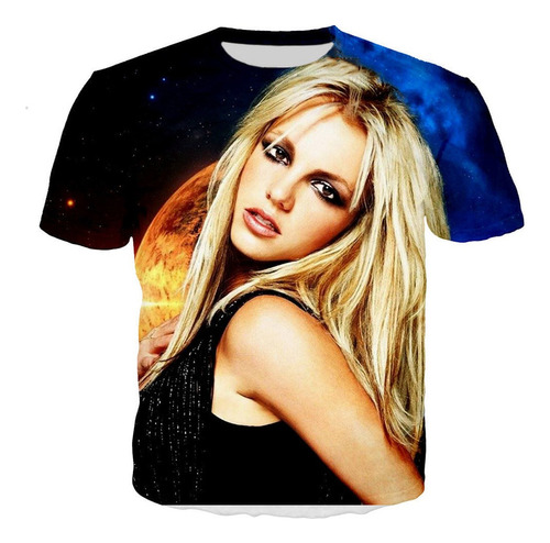 Camiseta Unisex Con Estampado 3d De La Cantante Britney Spea