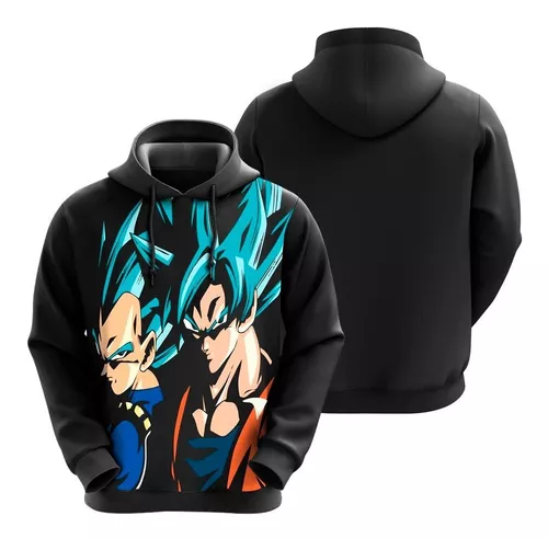 Blusa Moletom De Zipper Goku Super Sayajins Dbz Anime