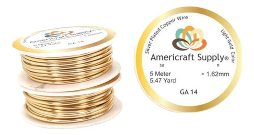 Alambre Dorado Gold Alambrismo Americraft Supply Calibre 14