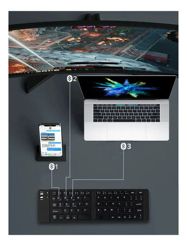 Magic Keyboard Bluetooth Teclado Magico Dobravel Universal