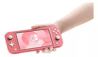 Consola De Juegos Nintendo Switch Lite Coral Handheld Mode
