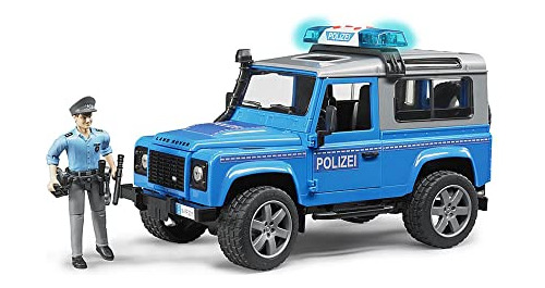 Toys Land Rover Vehículo Policial Con Policía De Piel Clara.