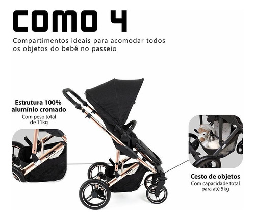 Carrinho Abc Design 3 Em 1 Linha Diamond Asphalt Como 4