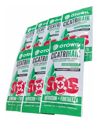 Imagen 6 de 8 de Mascara Otowil Cicatrihair Nutricion + Fortaleza X 24 Sobres