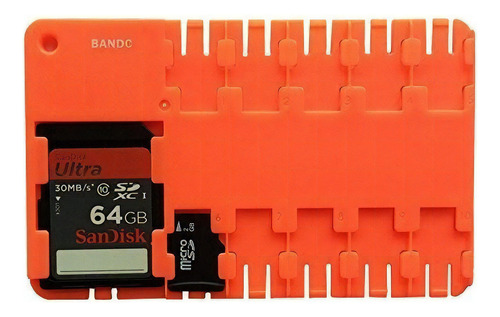 Bandc Red Micro Sd / Sdhc / Sdxc Carcasa De Almacenamiento D