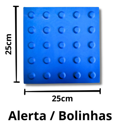 Piso Tátil Alerta E Direcional - 25 X 25cm Kit Com 40 Unid