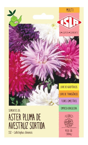 Sementes De Aster Pluma De Avestruz Sortida Flor