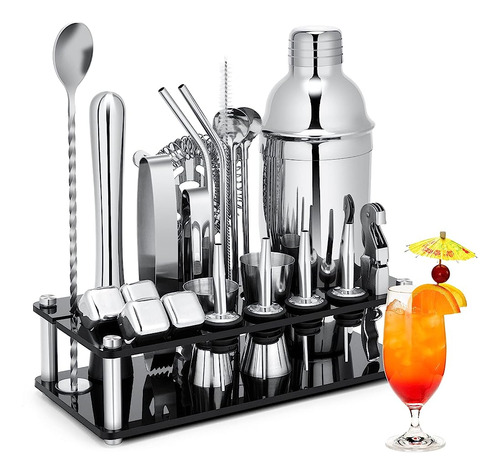 Cocktail Shaker Set, Kit De Barman De Acero Inoxidable De 23