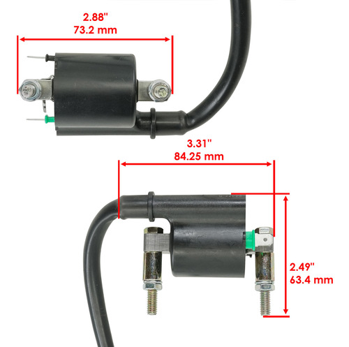 Caltric 21121-0039 92070-0022 Ignition Coil W/spark Plug Cch