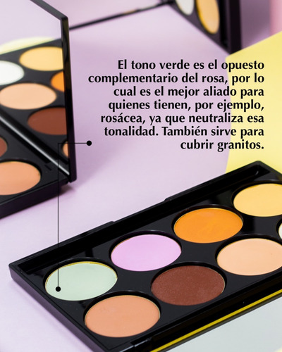 Imagen 6 de 9 de Paleta De Correctores Cremosos X8 Tonos Con Espejo Xúlu Z483