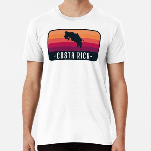 Remera Puesta De Sol De Viaje Retro De Costa Rica - Esquema 