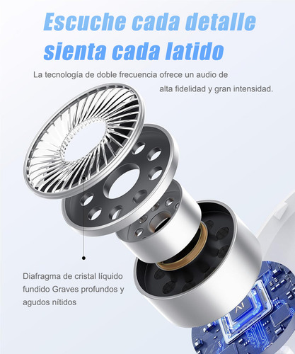 Audífonos Conducción Ósea Inalámbrico Bluetooth 5.3 S19 Color Blanco