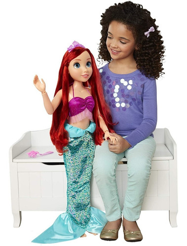 Muñeca Disney Ariel La Sirenita Gigante Articulada 81 Cm