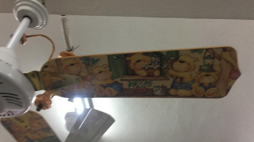Imagen 4 de 6 de Ventilador De Techo Infantil Madera 4 Aspas