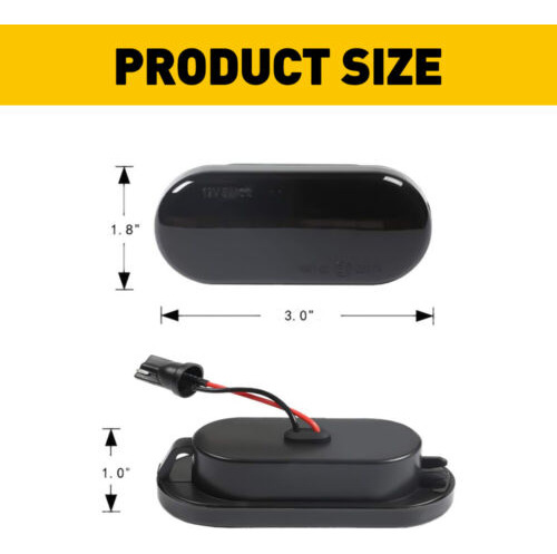 2x Sequential Led Side Signal Marker Light For Vw Golf M Bbv