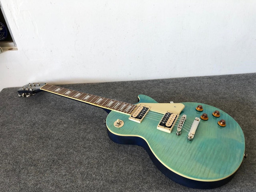 Guitarra Epiphone Les Paul Traditional Pro Plus 3 Con Case Diestro Ocean Blue Pau Ferro (Usado)