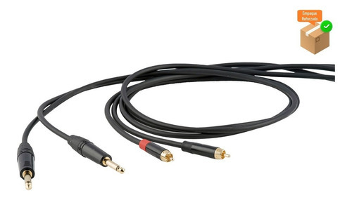 Proel Dhs535lu3 Cable Audio 2 Plug 6.3mm A 2 Rca 3 Metros