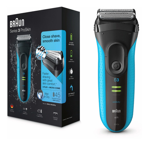 Máquina Afeitadora Eléctrica Braun Series 3 3040 Para Barba 