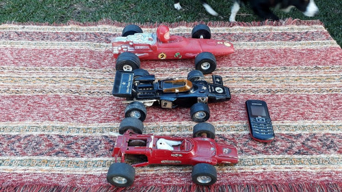 Lote De 3 Antiguos Autos Carreras Formula 1 Monoposto 