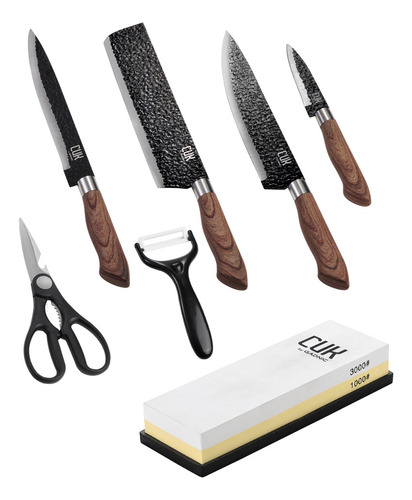 Combo Set De Cuchillos Gadnic Con Mango Antideslizante