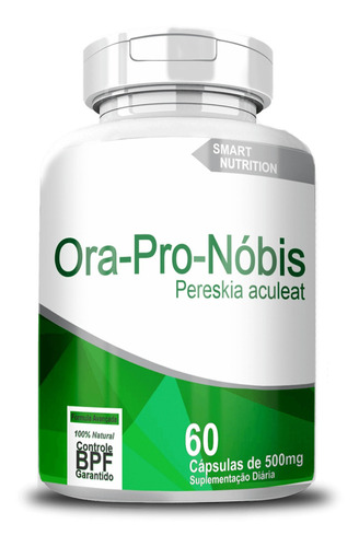 Ora-pro-nóbis 500mg 60 Cápsulas 4elementos Sabor Without flavor