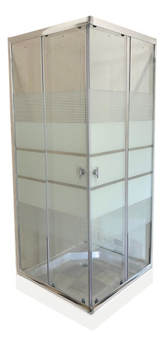 Shower Door Jk Elegant Lineas Rectas Blanco 70x70x195 Cm