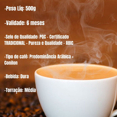 Café Caiçara Tradicional Grãos Selecionados Moído 500g