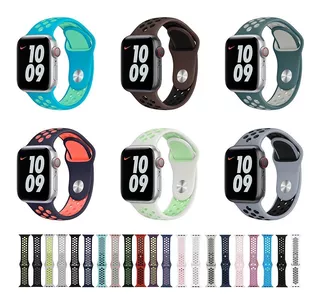 Pulseiras Silicone Para Apple Watch 40mm 38mm 42mm 44mm