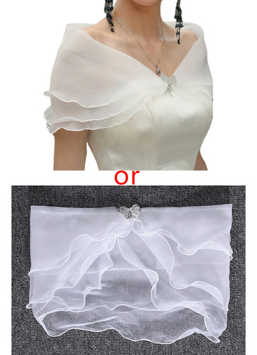 (4 #mold) Bolero De Babados Em Camadas Para O Baile De Forma
