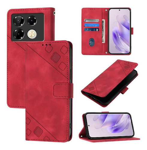 Funda Cartera De Cuero Magnética For Infinix Note 40 Pro 5g